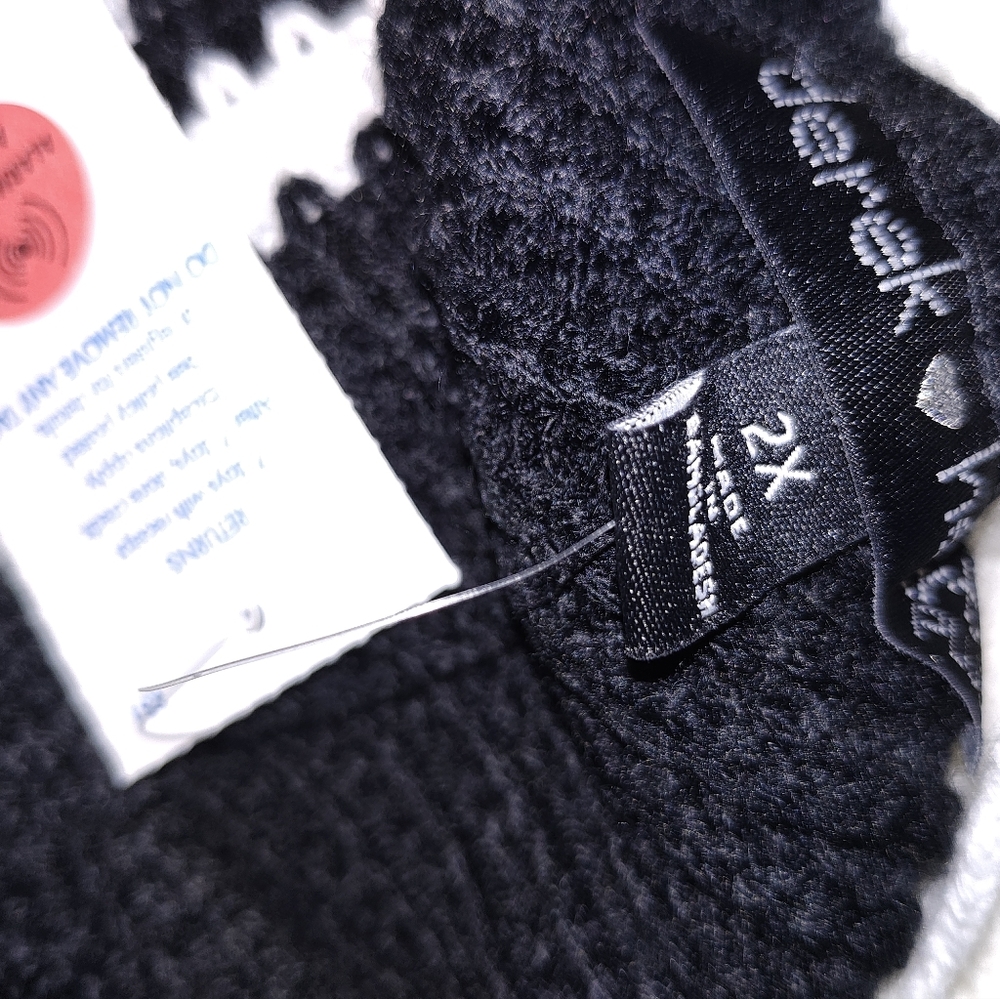 Derek Heart Black and White Lace-Up Sweater - Picture 3 of 3